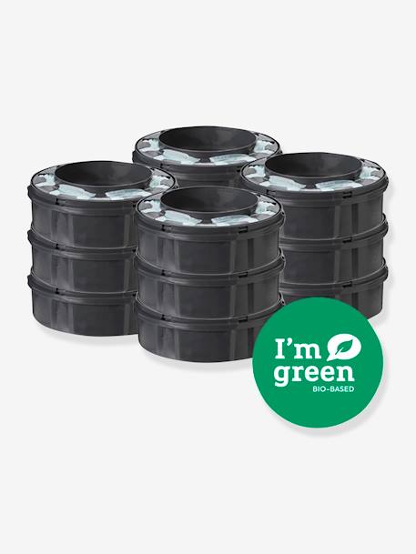 Lot de 12 recharges pour poubelles à couches Tec et Twist & Click Sangenic en plastique recyclé gris 1 - vertbaudet enfant 
