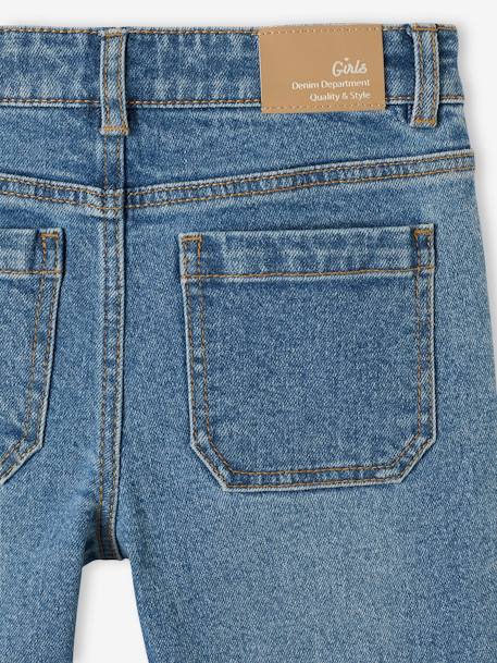 Jean flare 7/8ème fille bleu jean+stone 10 - vertbaudet enfant 