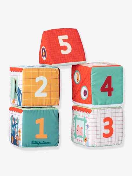 La Ferme - Cubes à empiler - LILIPUTIENS multicolore 4 - vertbaudet enfant 