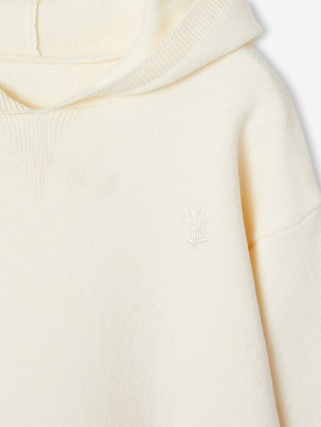 Pull à capuche fille camel+écru 6 - vertbaudet enfant 