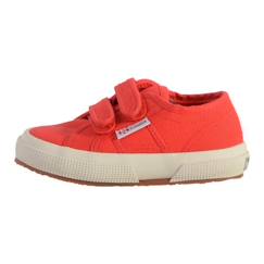 Chaussures-Chaussures garçon 23-38-Basket enfant SUPERGA - Cotjstrap Classic - Rouge - Scratch