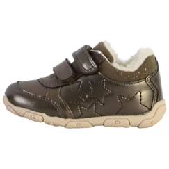 Chaussures-Chaussures garçon 23-38-Baskets, tennis-Basket Cuir Enfant Geox Balu - Gris - Scratch - GEOX - Plat