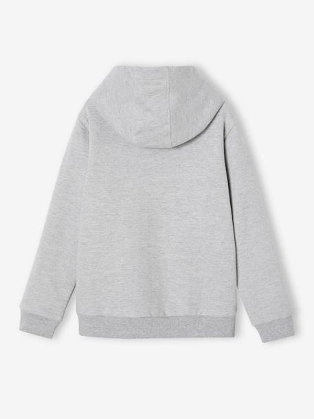 Sweat zippé doublé sherpa garçon anthracite chiné+gris chiné+marine+MARRON CACAO 6 - vertbaudet enfant 