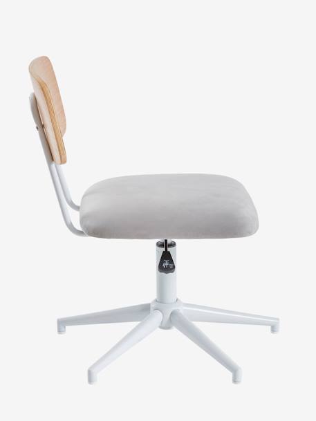 Chaise de bureau métal et bois LIGNE SCHOOL gris 4 - vertbaudet enfant 
