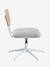 Chaise de bureau métal et bois LIGNE SCHOOL gris 4 - vertbaudet enfant 