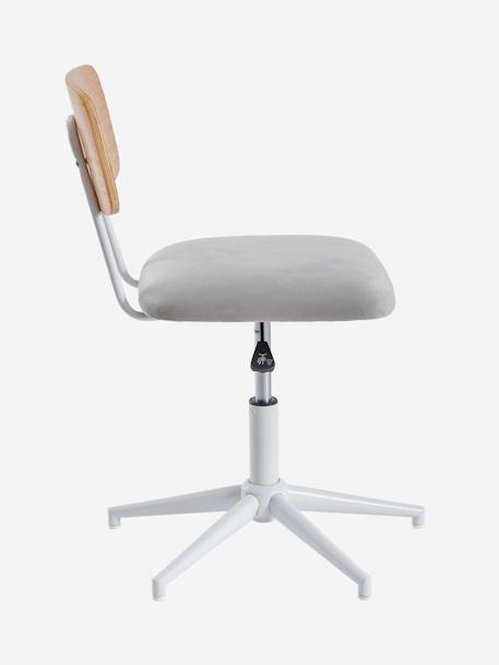 Chaise de bureau métal et bois LIGNE SCHOOL gris 5 - vertbaudet enfant 