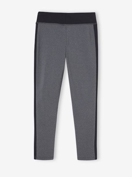 Legging de sport fille bandes côtes gris chiné+marine+MARINE+rose poudré 2 - vertbaudet enfant 