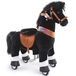 Jouet-Premier âge-Cheval à Bascule Jouet PonyCycle Modèle U Noir avec Frein et Son Taille 3 pour les 3-5 ans