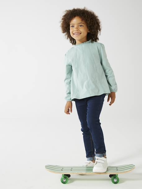Jean fille tregging Basics bleu jean+stone 5 - vertbaudet enfant 