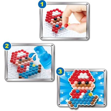 Le kit Super Mario - AQUABEADS - Perles qui collent avec de l'eau ROUGE 5 - vertbaudet enfant 