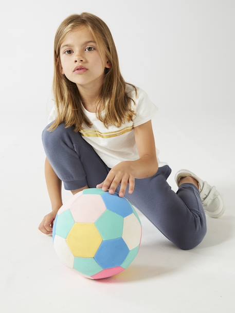 T-shirt de sport Basics fille rayures irisées placées anthracite+écru 11 - vertbaudet enfant 