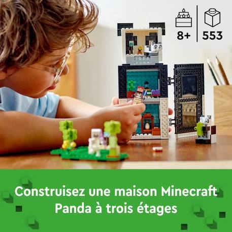 LEGO Minecraft 21245 Le Refuge Panda, Jouet de Maison, avec Figurines Animaux et Squelette NOIR 6 - vertbaudet enfant 