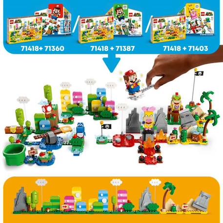 LEGO® Super Mario 71418 Set La boîte à Outils Créative, Jouet Enfants 6 Ans, avec Figurines BLANC 4 - vertbaudet enfant 