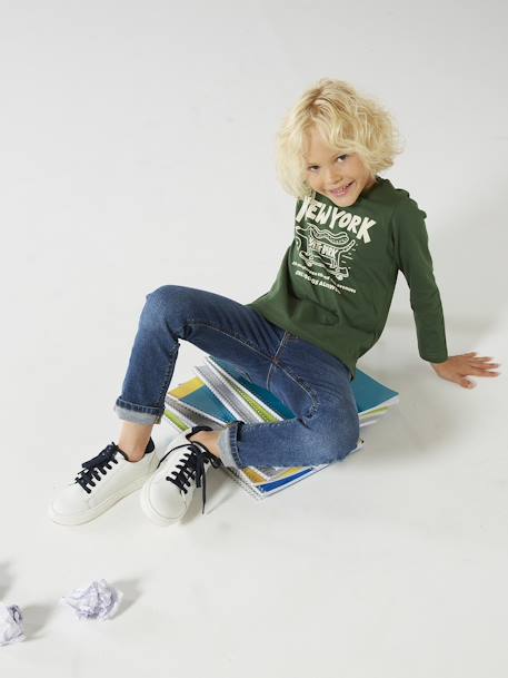 Jean garçon slim stone 7 - vertbaudet enfant 
