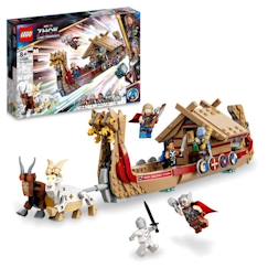 Jouet-LEGO® 76208 Marvel Le Drakkar de Thor, Jouet à Construire de Bateau avec Minifigurines Avengers et Stormbreaker, dès 8 ans