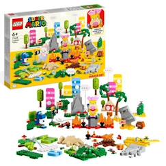 Jouet-Jeux d'imagination-LEGO® Super Mario 71418 Set La boîte à Outils Créative, Jouet Enfants 6 Ans, avec Figurines