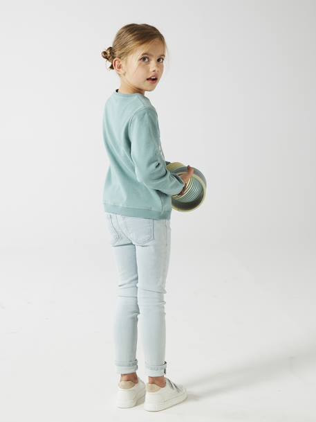 Jean fille tregging Basics bleu jean+double stone+stone 10 - vertbaudet enfant 