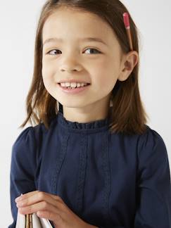Mode enfant-T-shirt blouse Basics fille détails en macramé