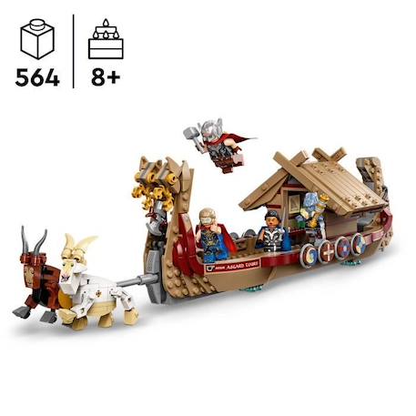 LEGO® 76208 Marvel Le Drakkar de Thor, Jouet à Construire de Bateau avec Minifigurines Avengers et Stormbreaker, dès 8 ans MARRON 3 - vertbaudet enfant 