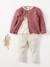 Cardigan broderie dorée coeur bébé beige+vieux rose 10 - vertbaudet enfant 