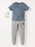 T-shirt garçon personnalisable manches courtes aubergine+blanc+BLEU+jaune pâle+mangue+sauge 17 - vertbaudet enfant 