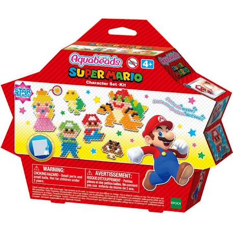 Le kit Super Mario - AQUABEADS - Perles qui collent avec de l'eau ROUGE 4 - vertbaudet enfant 