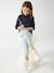 Jean fille tregging Basics bleu jean+double stone+stone 5 - vertbaudet enfant 