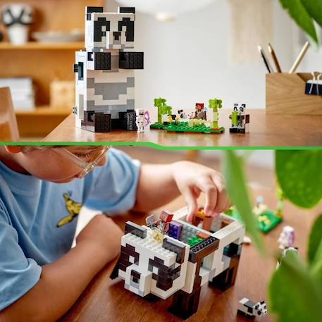 LEGO Minecraft 21245 Le Refuge Panda, Jouet de Maison, avec Figurines Animaux et Squelette NOIR 5 - vertbaudet enfant 