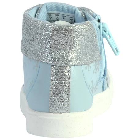 Basket Montante Cuir Clarks Enfant City Ice - Fille - À lacets/Zip - K bleu clair BLEU 3 - vertbaudet enfant 