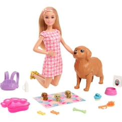 Jouet-Poupons et poupées-Poupons et accessoires-Barbie - Barbie Naissance Des Chiots - Poupée - Dès 3 ans