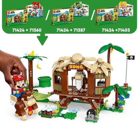 LEGO® Super Mario 71424 Ensemble d'Extension La Cabane de Donkey Kong, Jouet à Combiner avec Pack de Démarrage MARRON 3 - vertbaudet enfant 