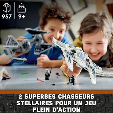 LEGO Star Wars 75348 Le Chasseur Fang Mandalorien Contre le TIE Interceptor, Jouet de Vaisseaux BLANC 3 - vertbaudet enfant 