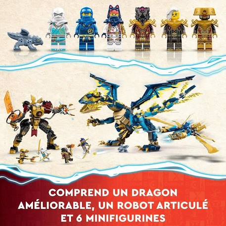LEGO® NINJAGO 71796 Le Dragon Élémentaire contre le Robot de l’Impératrice, Grand Jouet BLEU 4 - vertbaudet enfant 