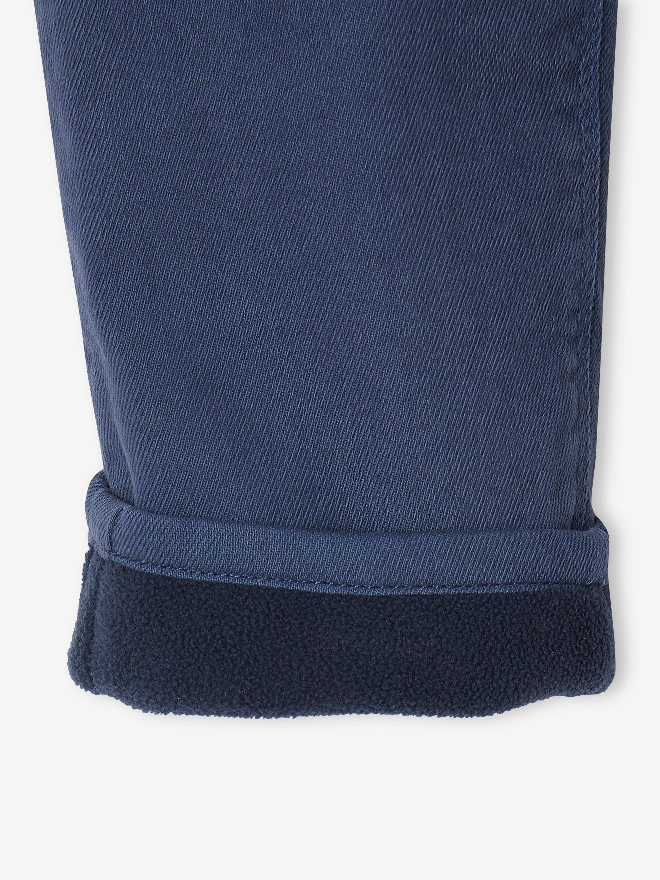 Jean Garçon Doublé Polaire VERTBAUDET - Denim Chaud Hiver, Coupe Droite | Pantalon Confortable Pour Enfant - 5