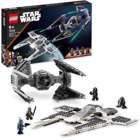 LEGO Star Wars 75348 Le Chasseur Fang Mandalorien Contre le TIE Interceptor, Jouet de Vaisseaux BLANC 2 - vertbaudet enfant 