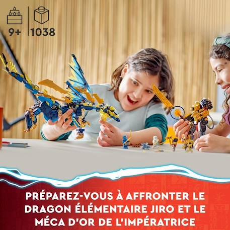 LEGO® NINJAGO 71796 Le Dragon Élémentaire contre le Robot de l’Impératrice, Grand Jouet BLEU 3 - vertbaudet enfant 