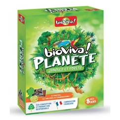 Jouet-Jeux de société-Jeu de société - BIOVIVA - Bioviva planete Jungles et forets - Enfant - Vert - 8 ans - Mixte - Bleu