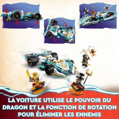 LEGO® NINJAGO 71791 La Voiture de Course Spinjitzu : le Pouvoir du Dragon de Zane, Jouet Enfants 7 Ans JAUNE 5 - vertbaudet enfant 