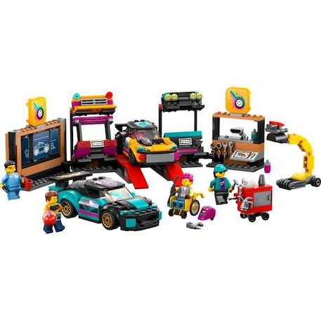 LEGO® City 60389 Le Garage de Customisation, Jouet de Voitures, Atelier et Minifigurines BLANC 2 - vertbaudet enfant 