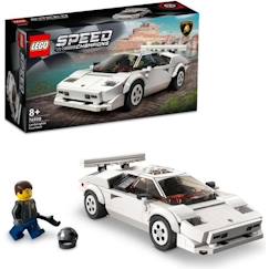 Jouet-LEGO® 76908 Speed Champions Lamborghini Countach, Jouet modèle de Voiture de Course Pour les Enfants de 8 Ans et Plus