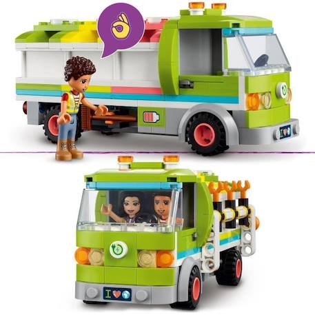 LEGO® Friends 41712 Le Camion de Recyclage, Jouet Éducatif, avec Mini-poupée Emma VERT 3 - vertbaudet enfant 