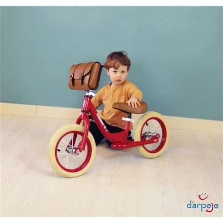 FUNBEE - Draisienne 12' Retro avec sacoche pour enfant - Rouge ROUGE 5 - vertbaudet enfant 
