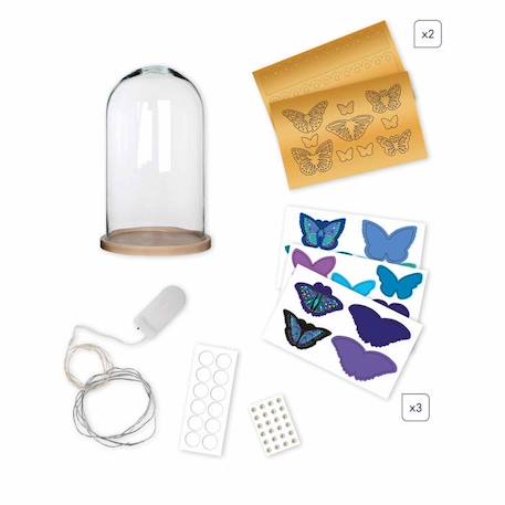 Kit créatif enfant - Cloche lumineuse papillons à créer - Janod BLEU 2 - vertbaudet enfant 