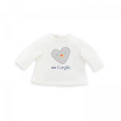 T-shirt manches longues pour poupée Ma Corolle - Corolle - Pingouin - Blanc/Marron  - vertbaudet enfant