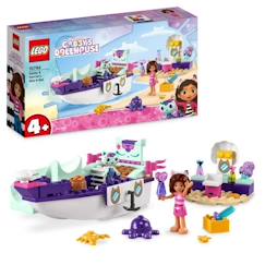 Jouet-Jeux d'imagination-LEGO® Gabby et la Maison Magique 10786 Le Bateau et le Spa de Gabby et Marine, Jouet avec Figurines