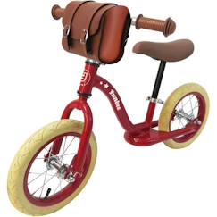 Jouet-Jeux de plein air-Tricycles, draisiennes et trottinettes-Draisiennes-FUNBEE - Draisienne 12" Retro avec sacoche pour enfant - Rouge