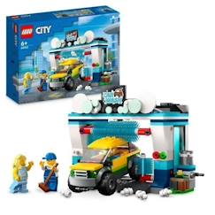 Jouet-LEGO® City 60362 La Station de Lavage, Jouet pour Enfants Dès 6 Ans, avec Voiture et Minifigurines