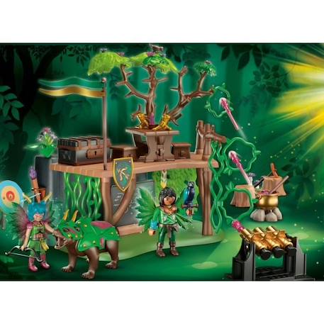 PLAYMOBIL - 70805 - AYUMA - Camp d'entraînement des fées avec 2 figurines et animaux VERT 5 - vertbaudet enfant 