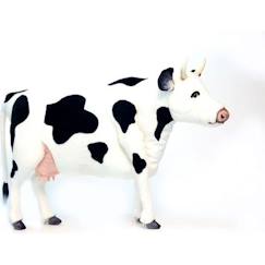 Jouet-Peluche Vache noire et blanche - ANIMA - 122 cm de longueur - Pour enfant