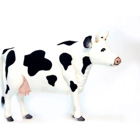 Peluche Vache noire et blanche - ANIMA - 122 cm de longueur - Pour enfant NOIR 1 - vertbaudet enfant 